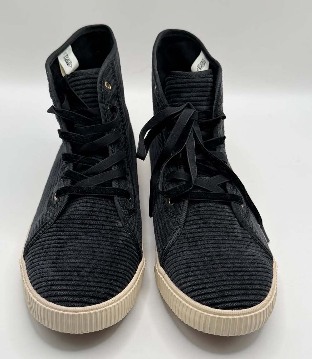 Toms Camarillo High Top Sneakers Size 6.5 Black Corduroy